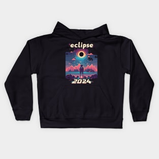 solar eclipse 2024 Kids Hoodie